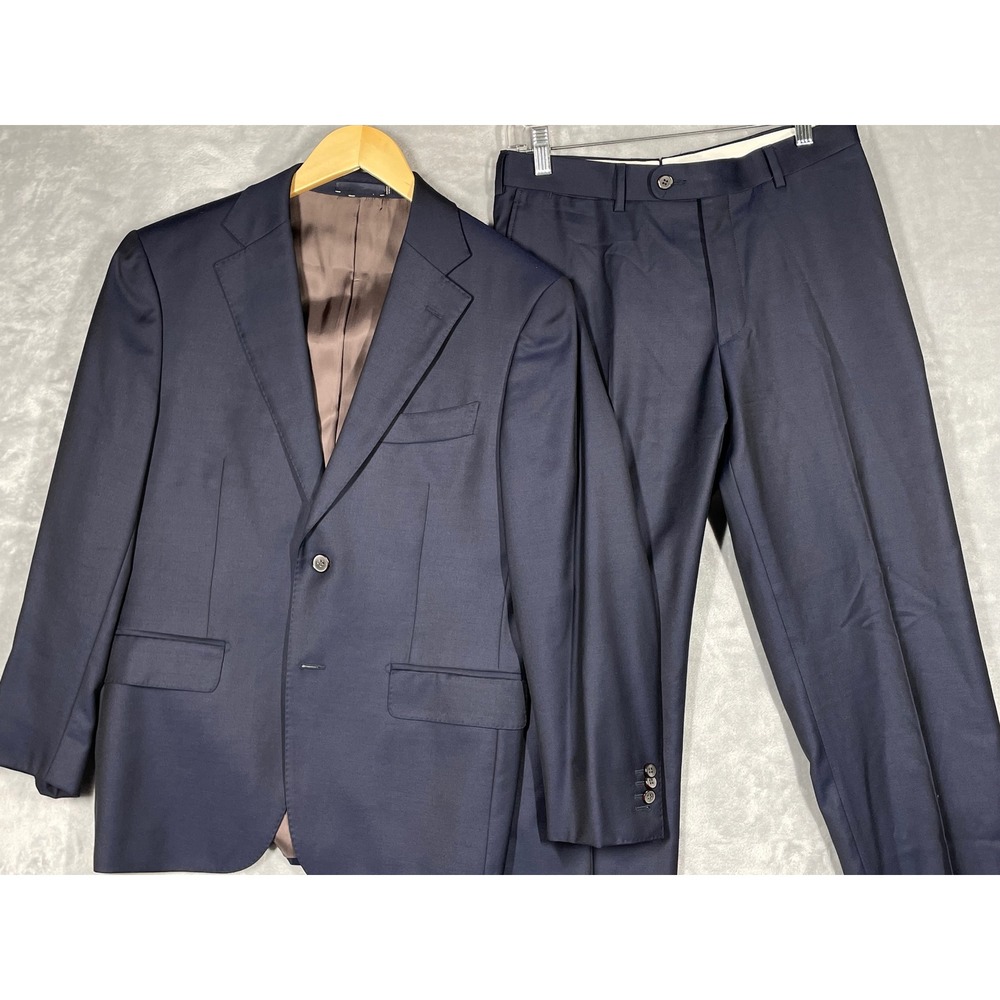 Suitsupply Napoli Navy Blue Zignone Super 110s Wool Suit 38S Regular P5229MI